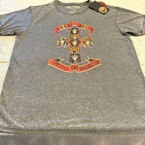 Guns N Roses Appetite for Destruction Grey Shirt XL New with Tags (NWT)